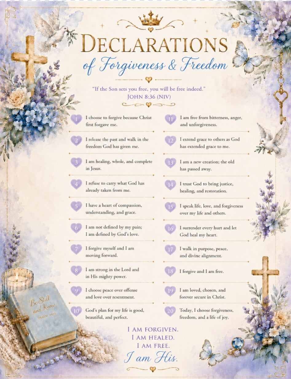 She Walks with God - Grace Blooms Here ~ A Forgiveness Journal