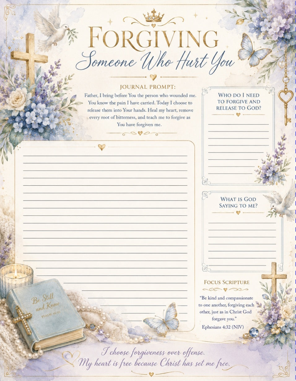 She Walks with God - Grace Blooms Here ~ A Forgiveness Journal