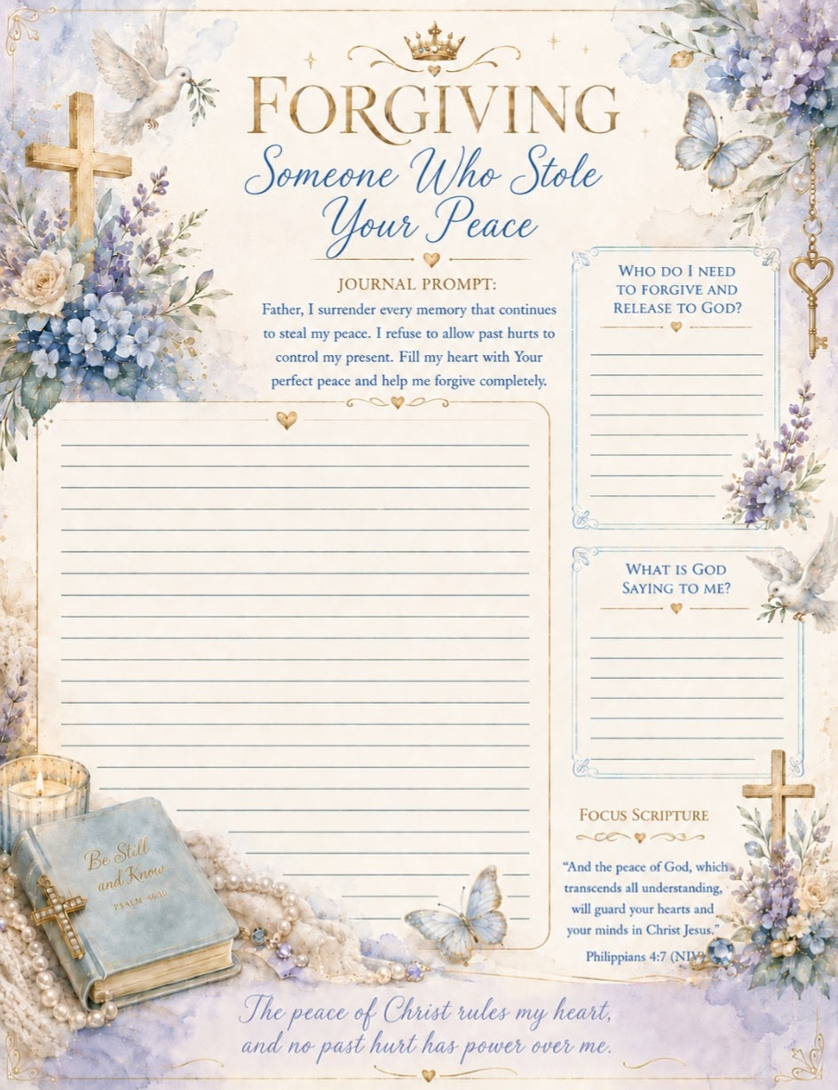 She Walks with God - Grace Blooms Here ~ A Forgiveness Journal
