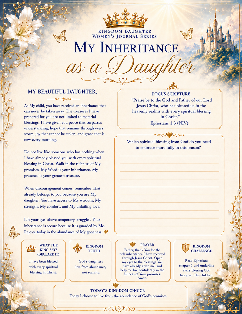Daughter of the King: Living Confidently in Your God-Given Identity