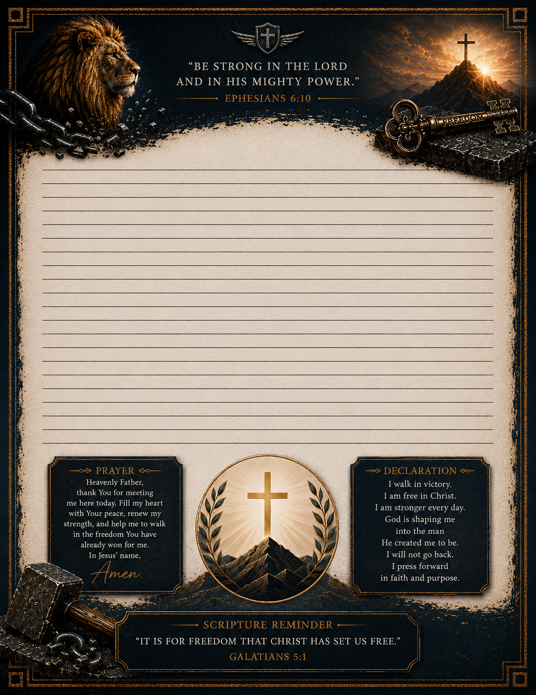Chains Broken: Walking in Freedom Through Christ  Forged in Freedom Recovery Through the Word of God Men's Journal Series