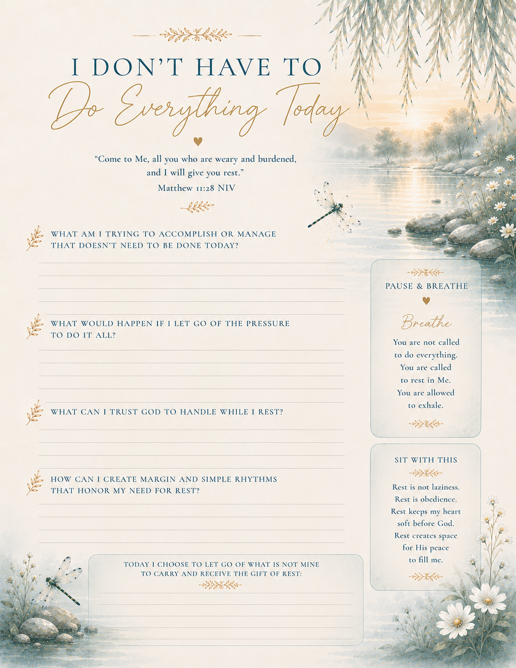 BESIDE STILL WATERS: Finding Rest in the Presence of God
