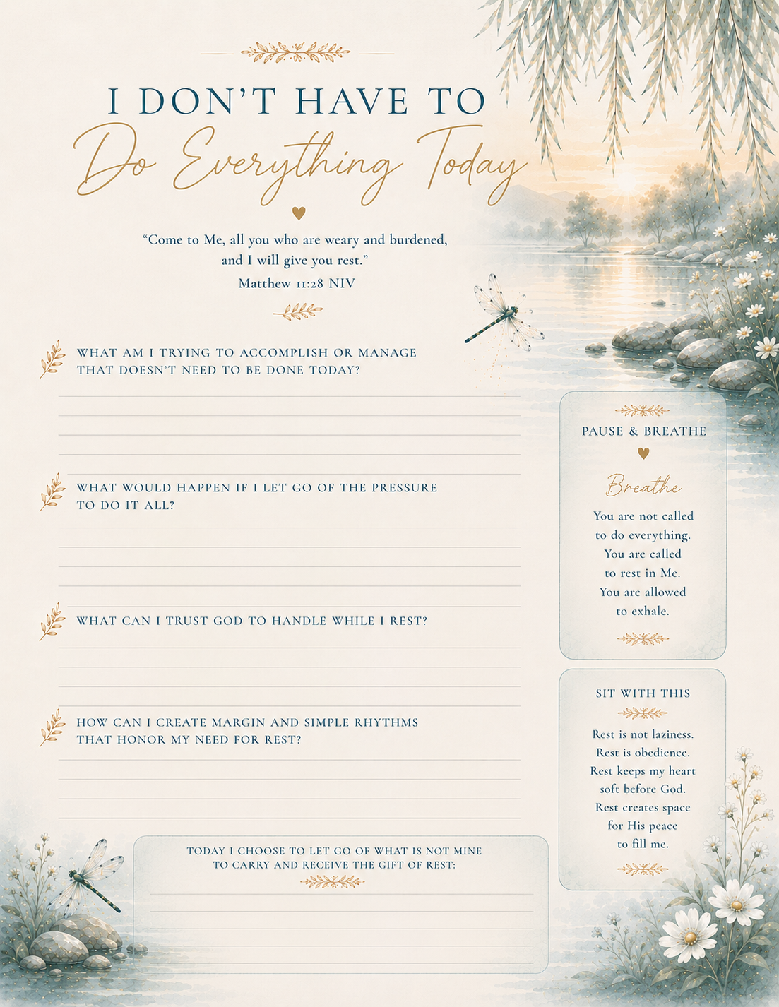 BESIDE STILL WATERS: Finding Rest in the Presence of God